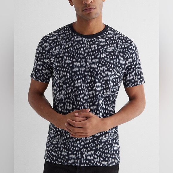 Express Men’s Blurred Abstract Perfect Pima Cotton T shirt size XXL NWT - Picture 1 of 8
